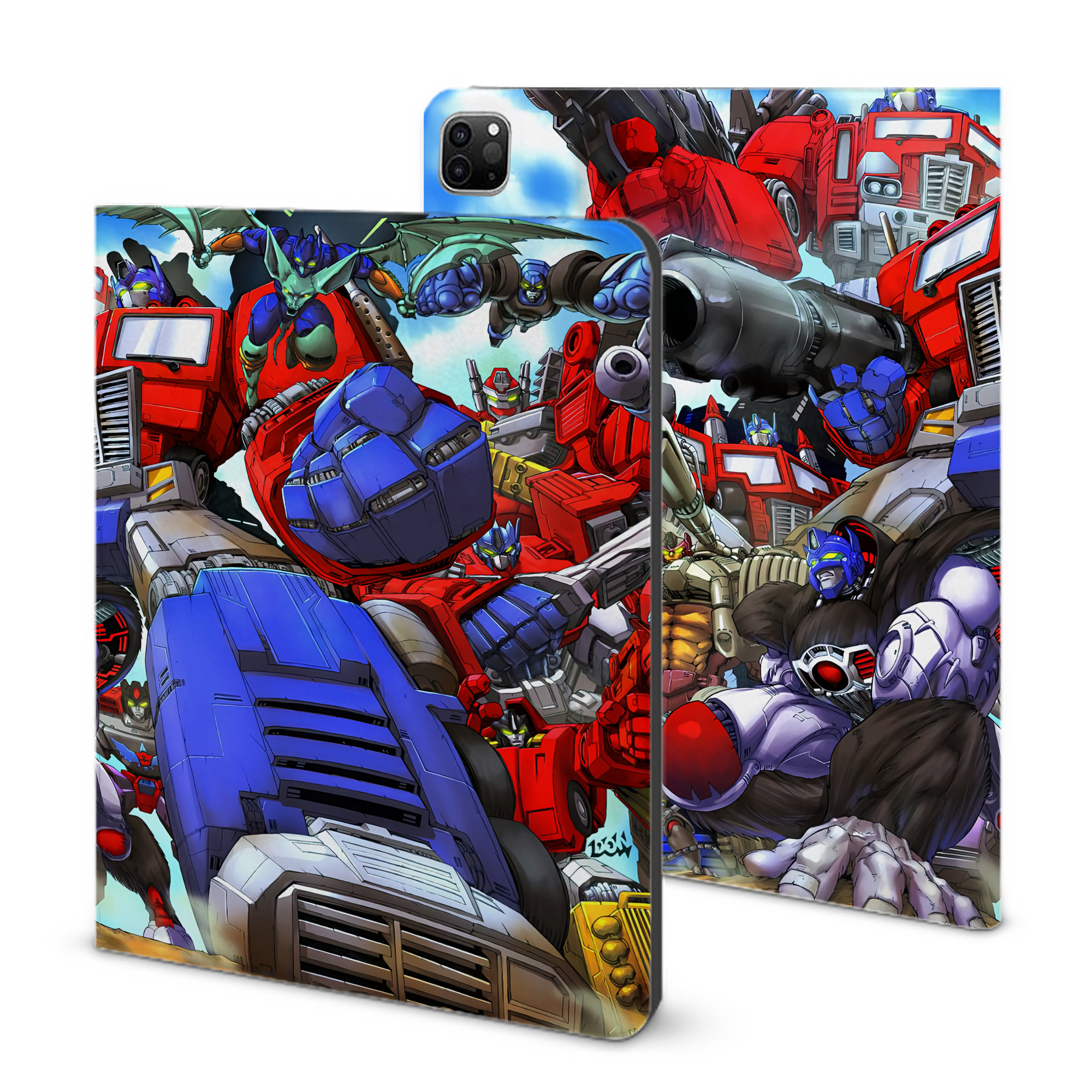 （画像用） Transformers トランスフォーマー IPad ケース ブック型 PUレザー TPU 耐衝撃 軽量 薄型 ペン収納なし 全面保護 IPad 各モデル対応